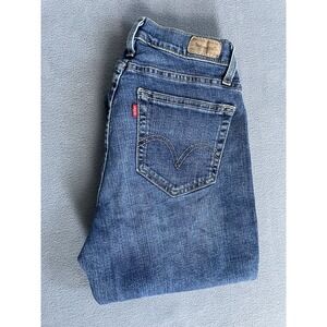 Levi's 529 Jeans Womens 28x30 Blue Curvy Boot Cut Dark Med Wash Denim